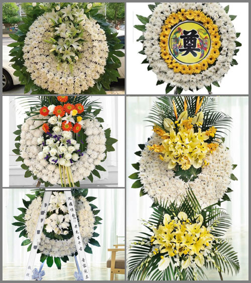 山东泰安岱岳区道朗镇边县村花圈速递